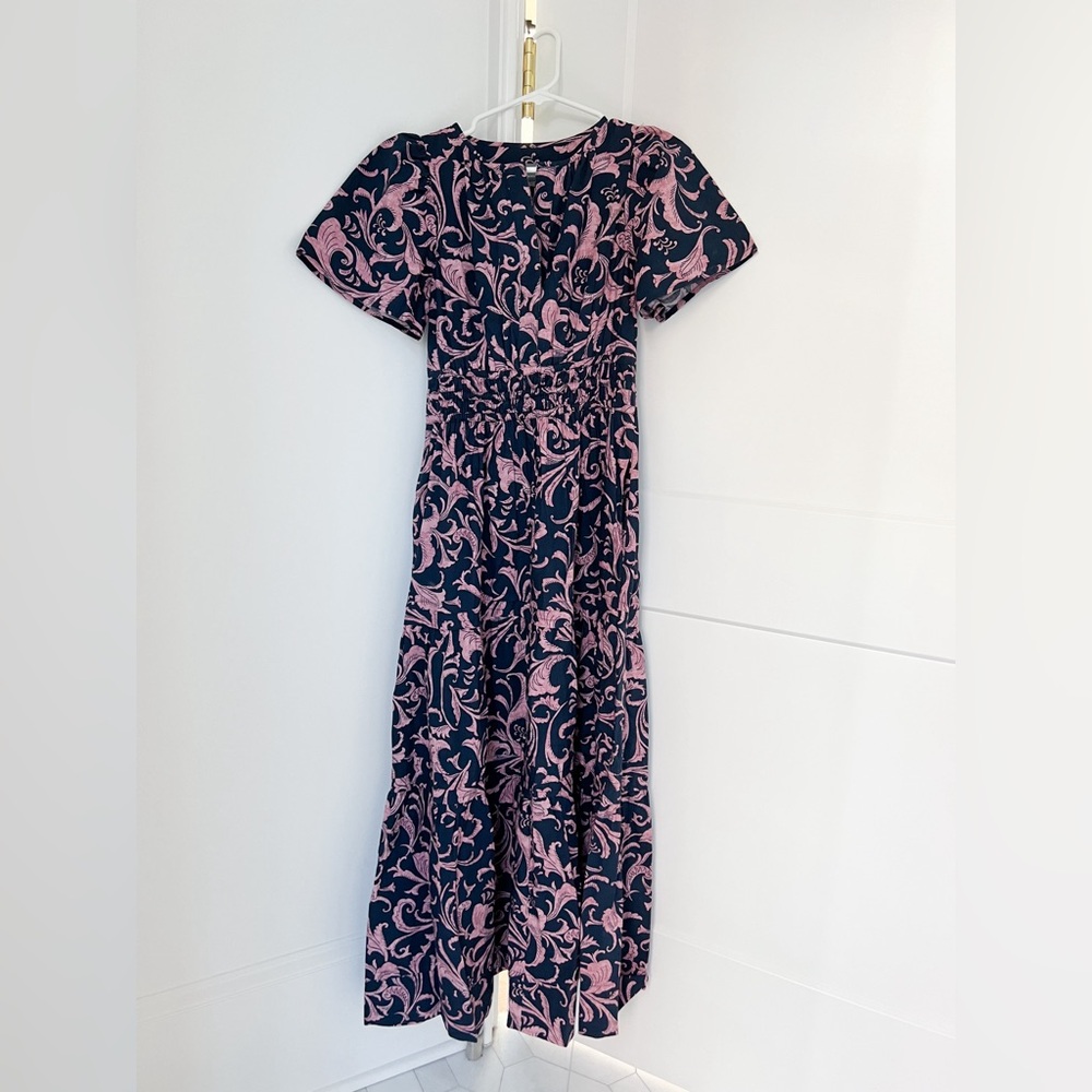 Anthropologie Somerset Maxi Dress in Navy/Purple. Size XS.